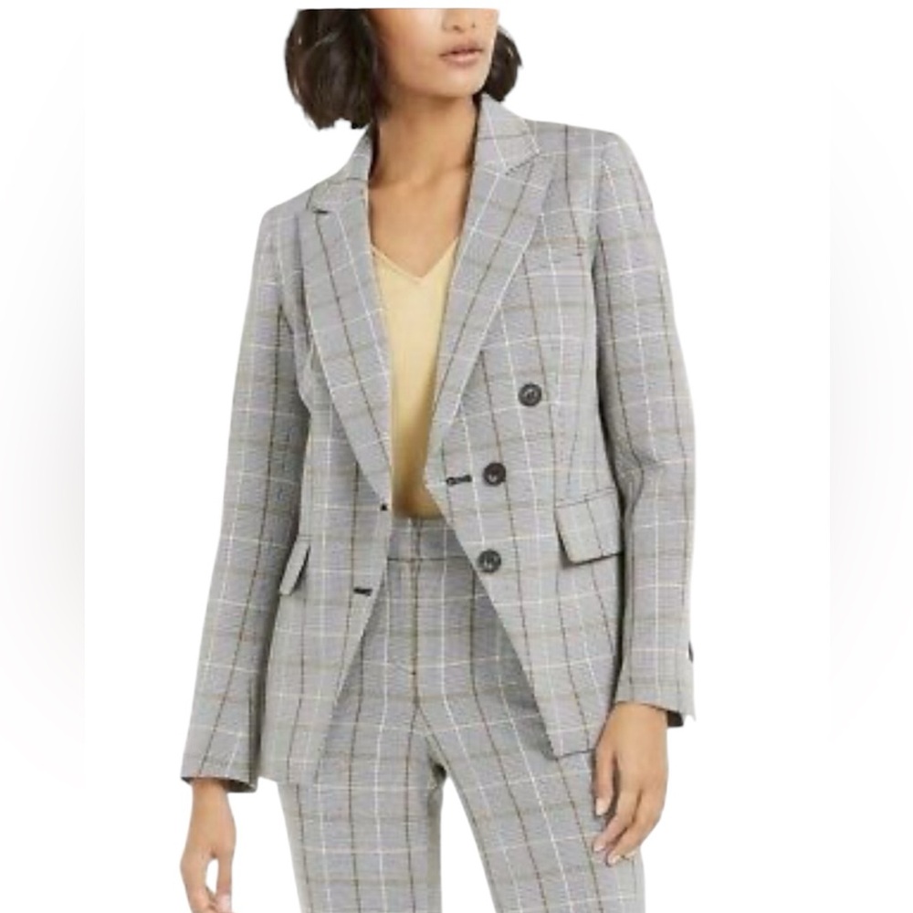 Bar III Gray Plaid pants ONLY with Subtle Yellow Accent